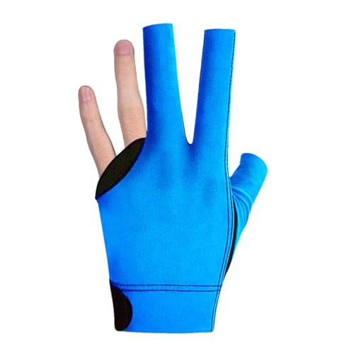 zwxqe Drei-Finger-Billardhandschuhe, Faserstoff, bequeme Billardhandschuhe, 3 offene Finger, dünne und rutschfeste Sporthandschuhe, hohe Dehnbarkeit und atmungsaktive Billardhandschuhe von zwxqe