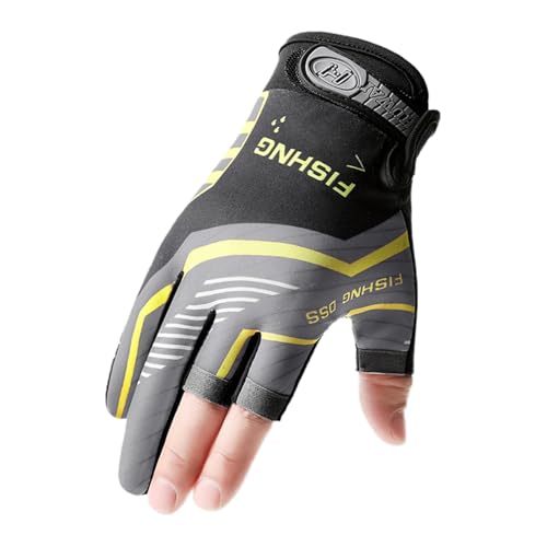 zwxqe Handschuhe zum Angeln | 3 geschnittene Finger Angelhandschuhe | Sonnenschutz Angelhandschuhe Anti-Rutsch Fliegenfischen Handschuhe Motorrad Angeln Handschuhe Laufen Angeln Handschuhe Wandern von zwxqe