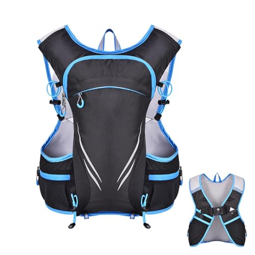 zwxqe Leichtes Design, Westentasche für Herren, große Kapazität, leichte Sportweste, reflektierender Streifen, Outdoor-Sport-Brusttasche, bequeme Passform, große Kapazität, Westentasche für Herren von zwxqe