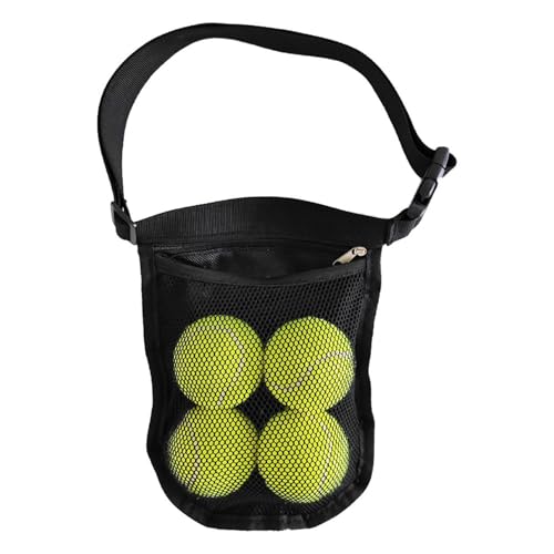 zwxqe Mesh Waist Ball Bag, Sweatproof Ball Holder, Oxford Cloth Mesh Bag, Pickleball Ball Holder, Adjustable Waist Hip Bag, Portable Ball Bag, Multifunctional Ball Band Holder, 4-Ball Waist Holder von zwxqe