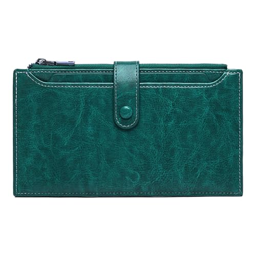 zwxqe RFID-Kartenhalter für Damen, Retro-Geldbörse für Karten, Multi-Kartenetui, große Kapazität, Visitenkartenhalter, Brieftasche, Handy-Kartenetui, Fotogeldbörse, Malachitblau, Refer to description, von zwxqe