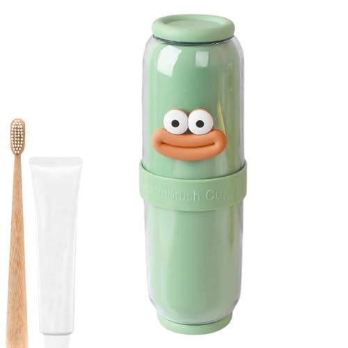 zwxqe Sealed Toothbrush Case, Funny Travel Mouthwash Cup, Toothbrush Container for Travel, Space-Saving Toothbrush Case, Toothbrush Holder for Travel, Funny Mouthwash Cup for Travel von zwxqe