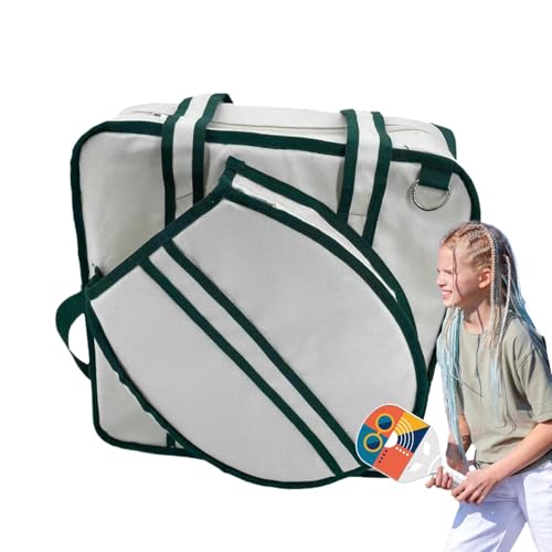 zwxqe Tennisschlägertasche, Lochballschlägeraufbewahrung, Canvas-Stoff, Sportschlägertasche für Tischtennis, Badminton, Tennisschläger, stabiles und kompaktes Design von zwxqe